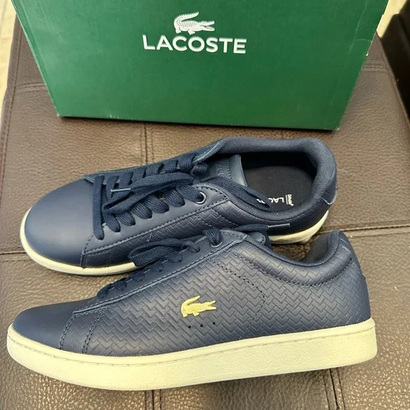 Lacoste Womens Carnaby EVO119 Navy/Off white shoes - Picture 2 of 12